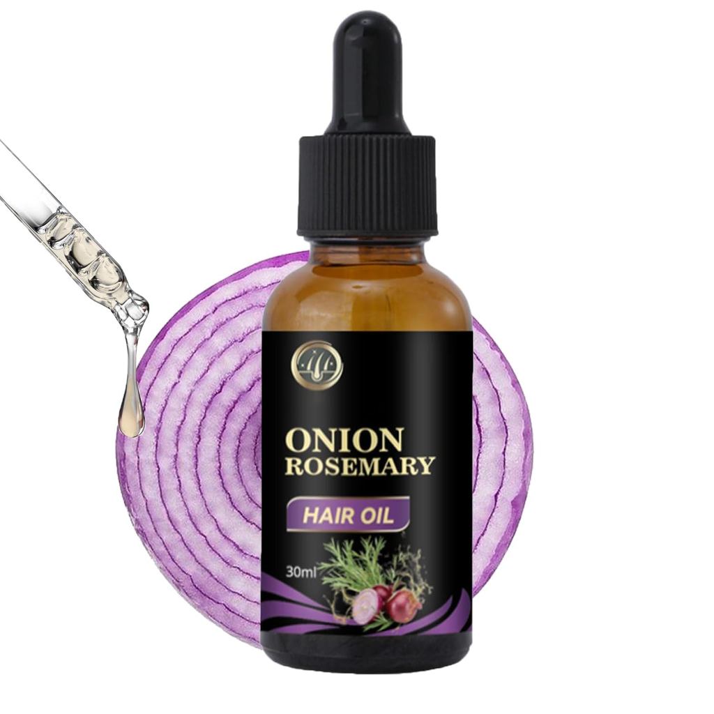3 In 1 Rosemary Spray for Hair Growth Oil, Black Seed Onion Oil Juice for Hair Growth Organic Contro