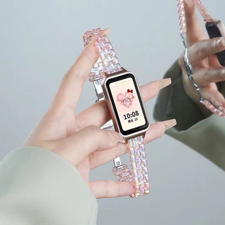 สายนาฬิกาเรซินใสสำหรับ Huawei Band 11 สายรัดข้อมือน้ำหนักเบา สามารถใช้ร่วมกับสายนาฬิกา Huawei Band 8/9/10 ได้ด้วย