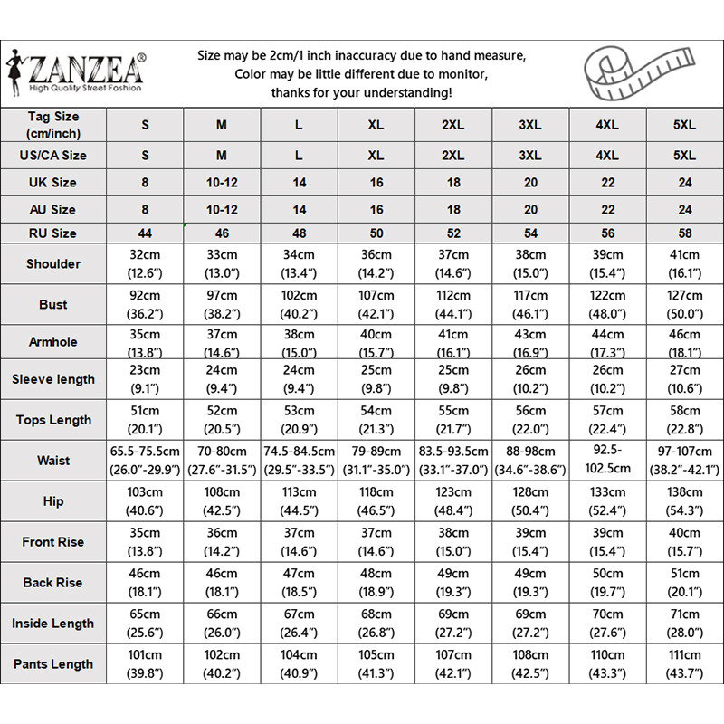 ZANZEA ซานเซีย เสื้อเบลาส์แขนสั้นคอเหลี่ยมทุกวันของผู้หญิงสไตล์เกาหลีกางเกงขายาวชุดสองชิ้น — صورة 2