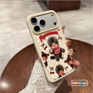 เคสมือถือลิงน่ารักขี้เล่นลายจุดสีขาวการ์ตูนมาใหม่ รองรับ iPhone 17/16/15/14/13/12/11 Pro Max/Plus