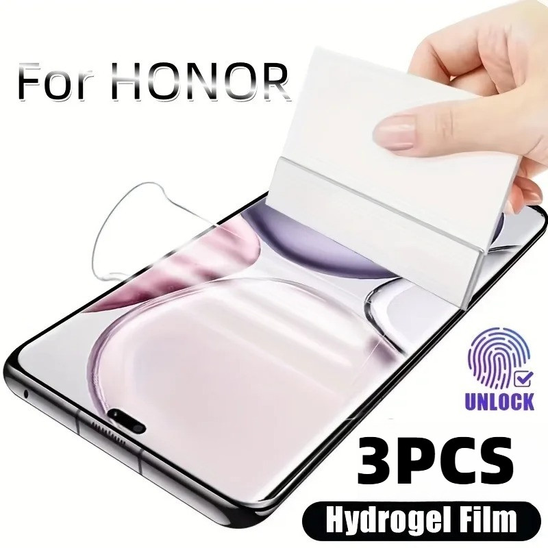 3 ชิ้น Anti Blue Light Soft Hydrogel ฟิล์มสําหรับ Honor X70 X60i X60 Pro GT X60Pro X60GT Anti Spy คว