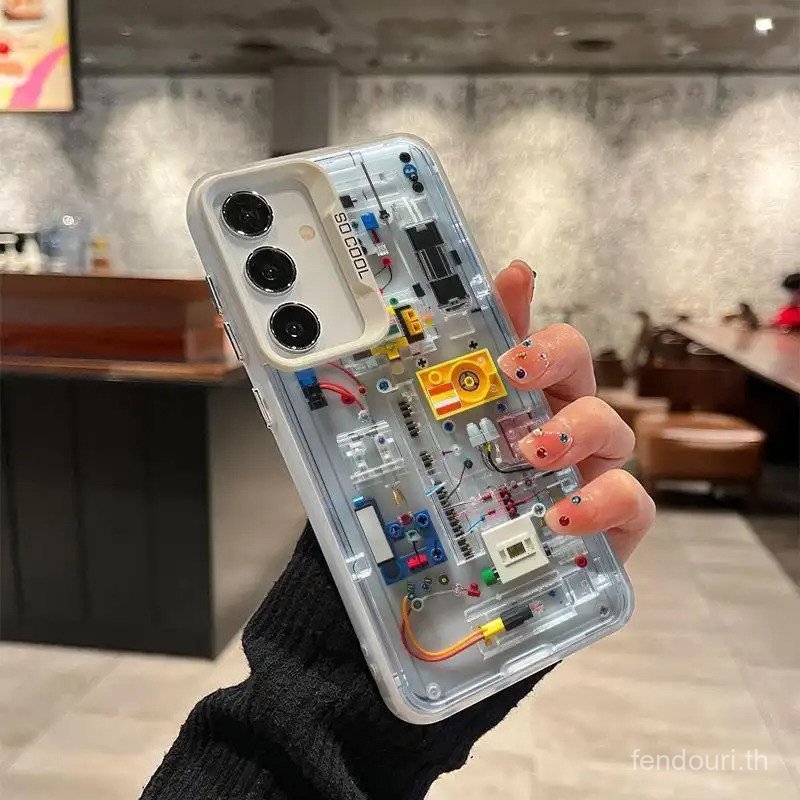 รูปแบบวงจรภายในที่ไม่ซ้ํากัน High-End อินเทรนด์ Shock-proof เคสโทรศัพท์เหมาะสําหรับ Samsung S25PLUS/