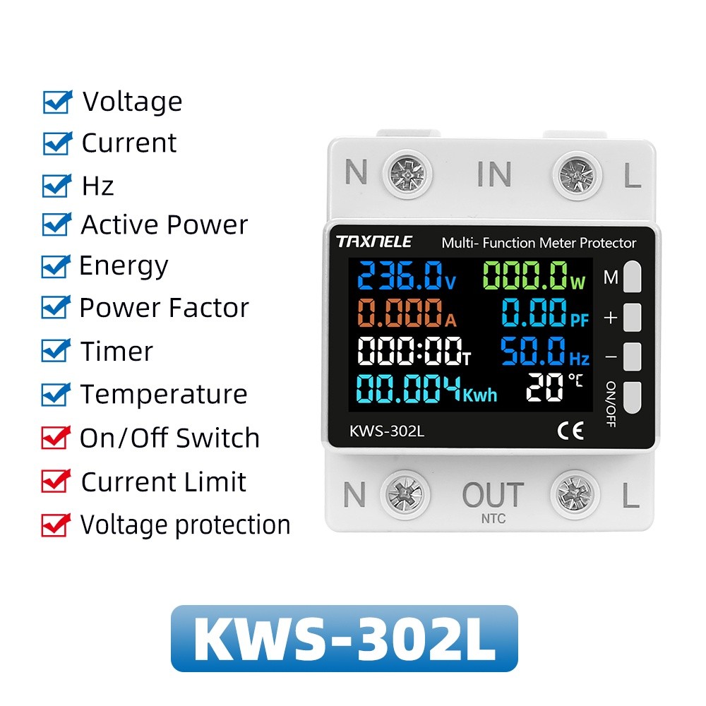 63a Tuya WIFI สมาร์ท Circuit Breaker Energy Meter KWh Power รีโมทคอนโทรลแรงดันไฟฟ้าปกป้อง Smart Life - รูปที่ 3