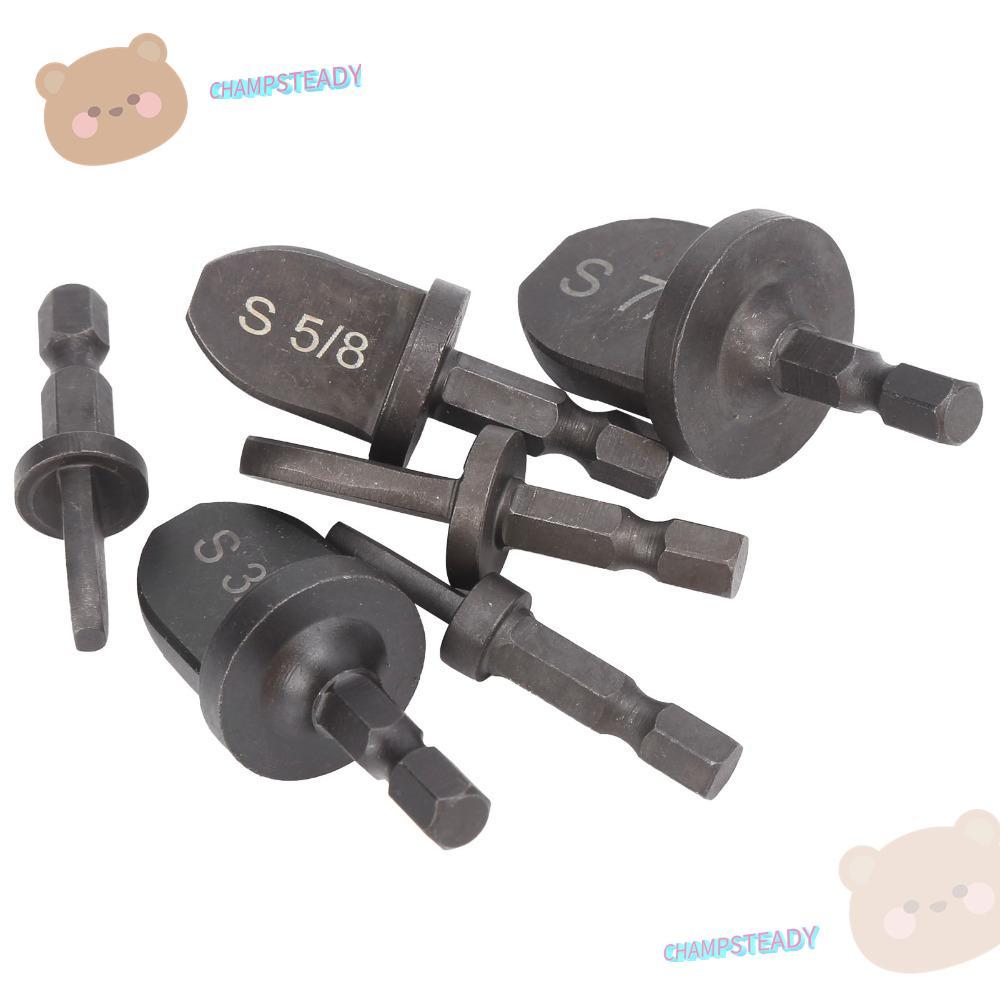 CHAMPSTEADY 6 ชิ้นท่อทองแดง Expander, 1/4 นิ้ว Hex Shank 1/4 "ถึง 7/8 "Bits HVAC Swaging เครื่องมือ,