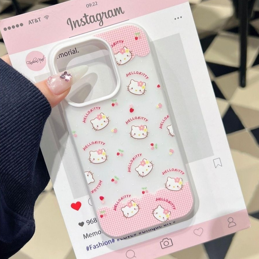 🔥เคสไอโฟน 13 11 สำหรับ iPhone 17 16 15 13 11 14 12 Pro Max 15 14 13 16 Plus XR X การ์ตูนหวานคิตตี้ใหม่ 2 in 1 ปก