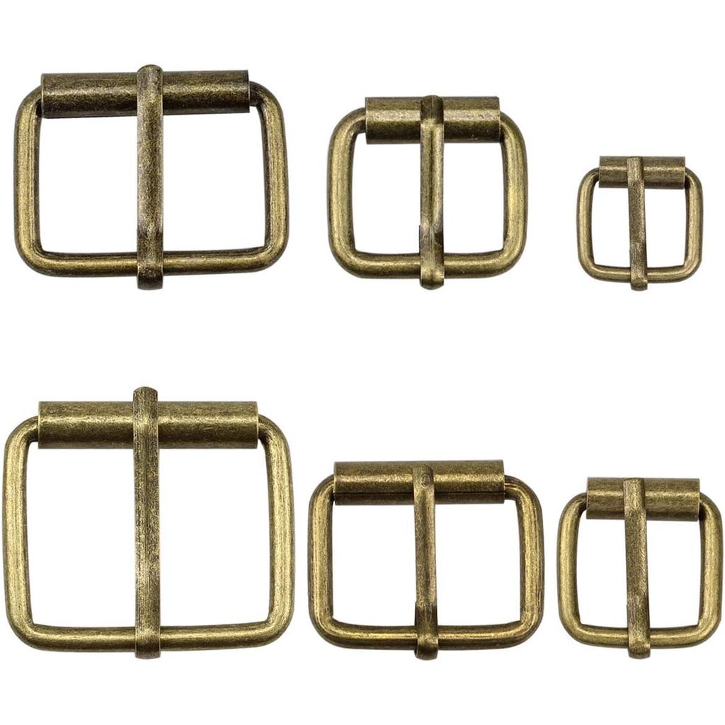 Hysagtek หัวเข็มขัดทองเหลือง 60 ชิ้น Roller Buckles เข็มขัดฮาร์ดแวร์ Pin Buckle สําหรับกระเป๋าสายหนั