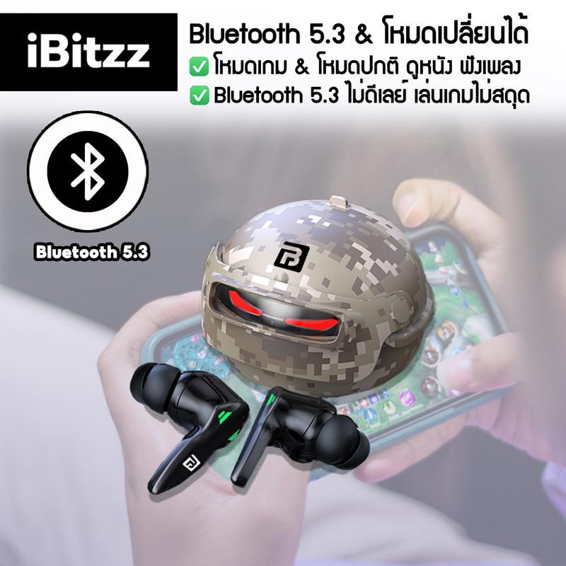(ประกัน 1ปี) iBitzz Shotgun Headphones Gaming หูฟังบลูทูธเกมมิ่ง หูฟัง Bluetooth 5.3 หูฟังบลูทูธ หูฟ