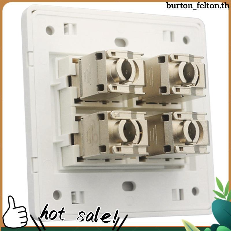 4 ซ็อกเก็ต CAT6A RJ45 Faceplate LAN เครือข่าย Outlet แจ็ค Shielded Ethernet แผงผนัง 86x86 มม.การติดต