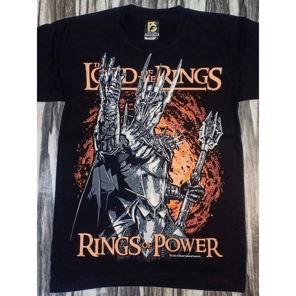 Pg68 2025 แฟชั่น Lotr Lord of the Rings of Power Special Edition Movie Collection เสื้อยืด Black Tim