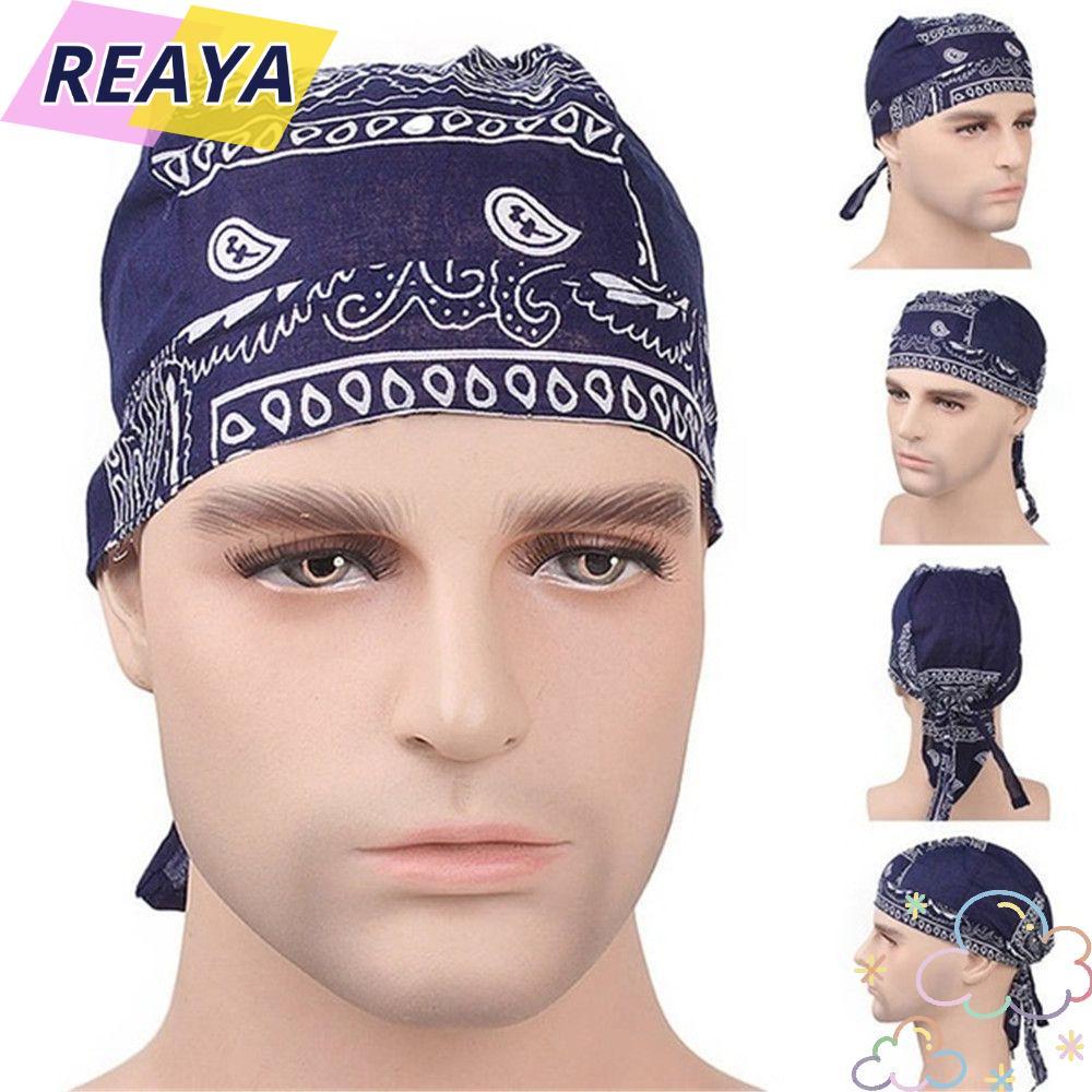 REAYA Pirate Hat Cancer Chemo Hat Quick Dry Elastic Cotton Headscarf Bandana
