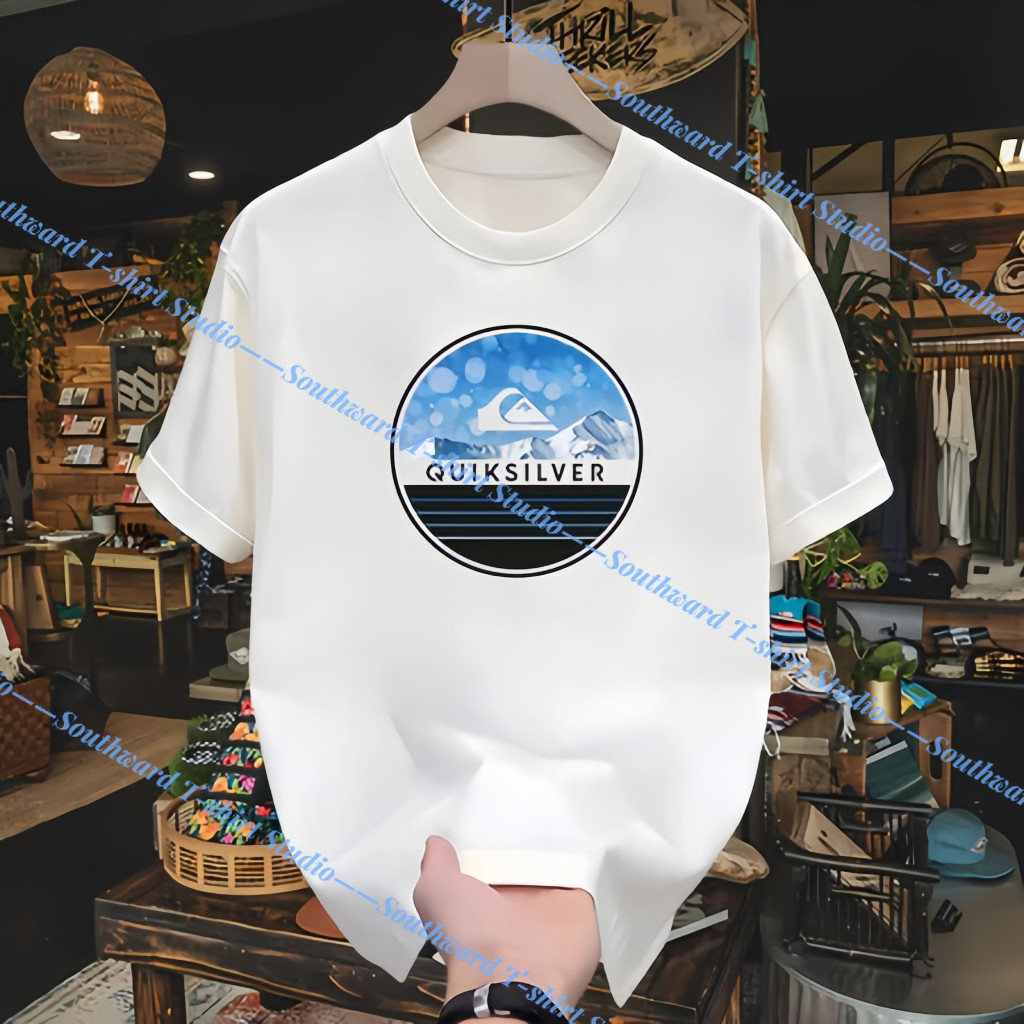 เสื้อยืดผ้าฝ้ายแท้ 100% - Original Quiksilver - เสื้อยืดสไตล์ Mens Surfing Streetwear - Premium Oversize Distro - รูปที่ 7