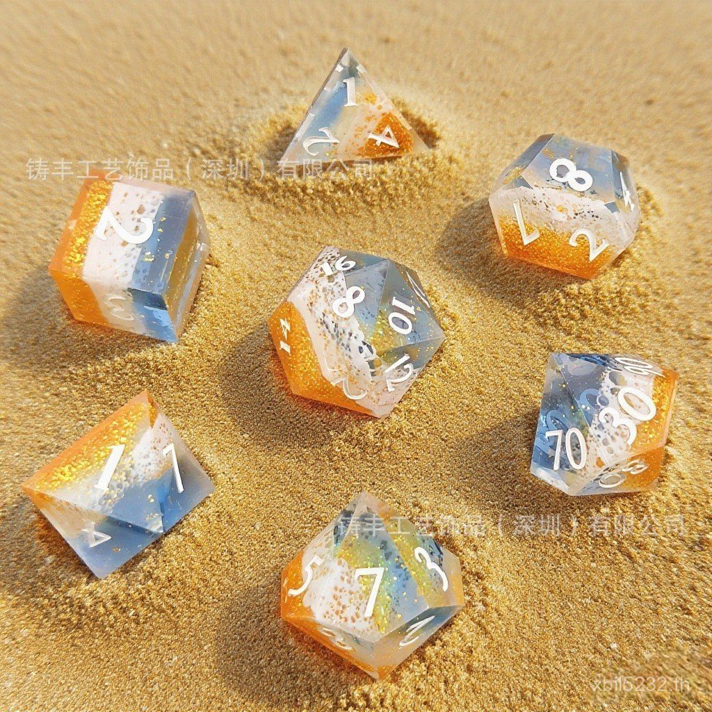 ชุดเมล็ด Dungeon และ Dragon Running Group D4-D20 เกมกระดาน TRPG Cthulhu DND Wave Dice 7 Multi-Sided 