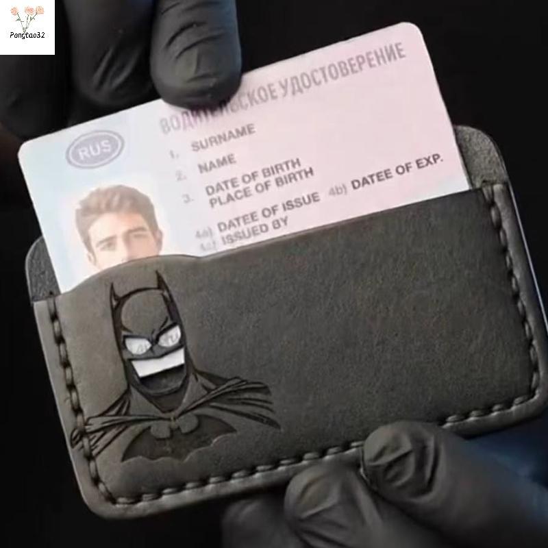 [pes] Slim Leather Bat Wallet Credit ID Card Holder Purse Money Case Cover With Super Hero Mask For 