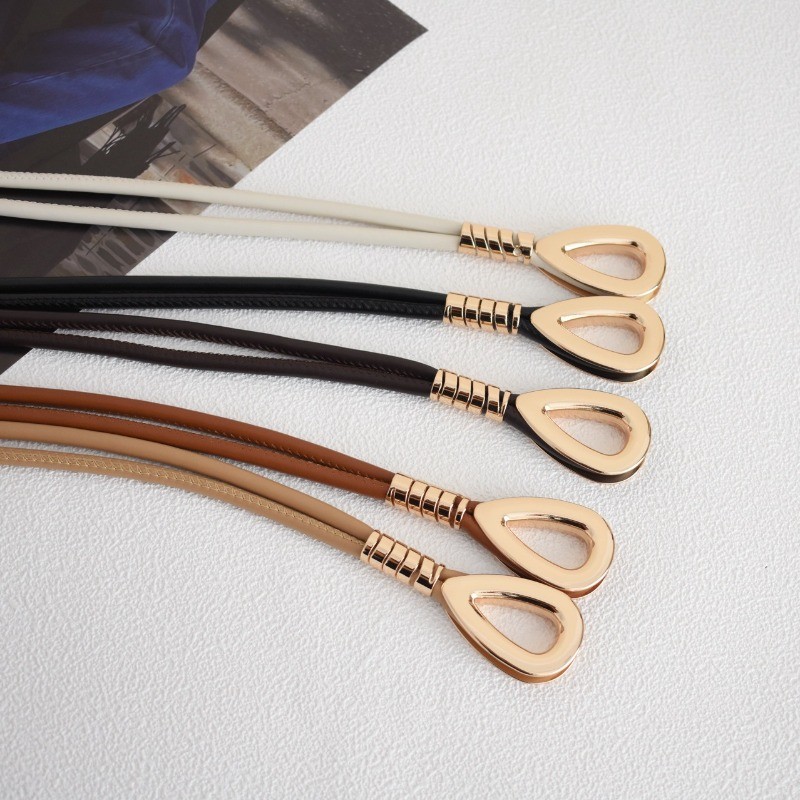 เข็มขัดผูกปมสีทองสำหรับกระโปรงผู้หญิง ออกแบบอย่างหรูหราและเน้นความประณีต