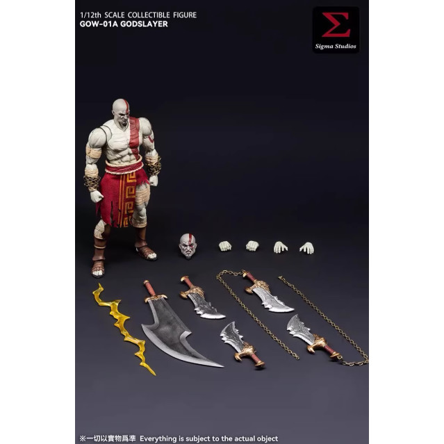 SIGMA STUDIOS GOW-01 ป้าพระเจ้าฆ่า, Kratos, 1/12 Scale Action Figure Action Figure