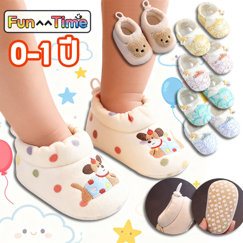 COD รองเท้าเด็กแรกเกิด กันลื่น รองเท้าส้นอ่อน น้ำหนักเบา 0-1 ปี