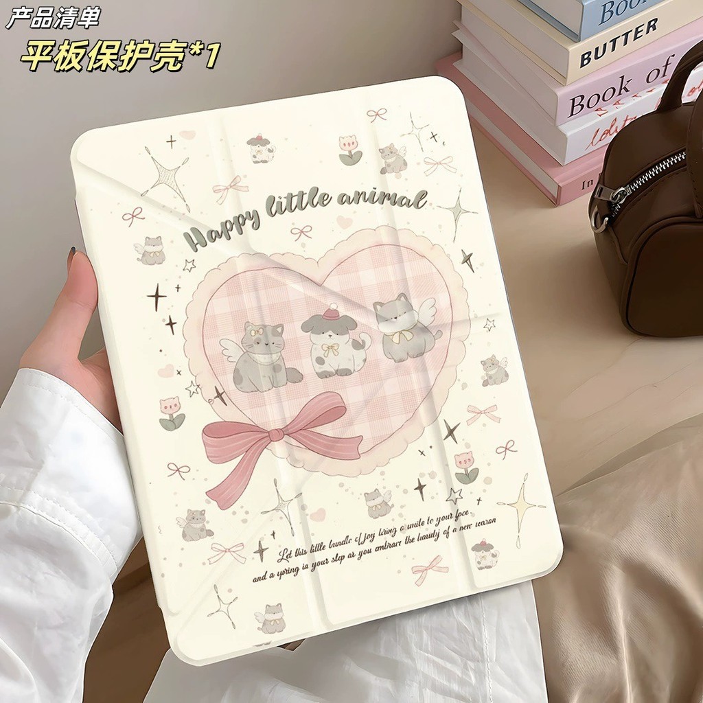 Love Knotted Cat iPadA16 เคสป้องกัน Y% ปิด pro37 ซม.7/8/9/10 รุ่น mini7 เคสป้องกันแท็บเล็ต