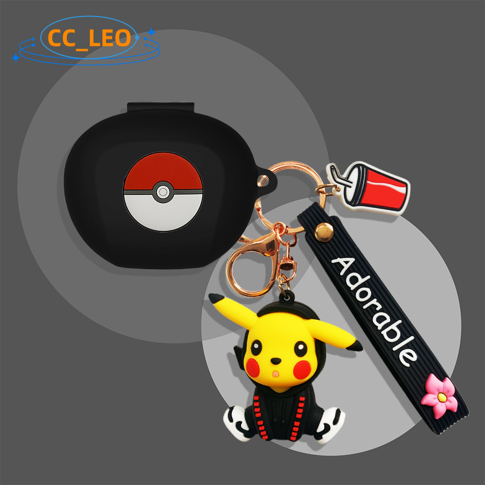 Suitable for EDIFIER NeoBuds Pro3 Case Silicone Soft Case Cartoon Keychain Cute Plush Coal Ball Pend