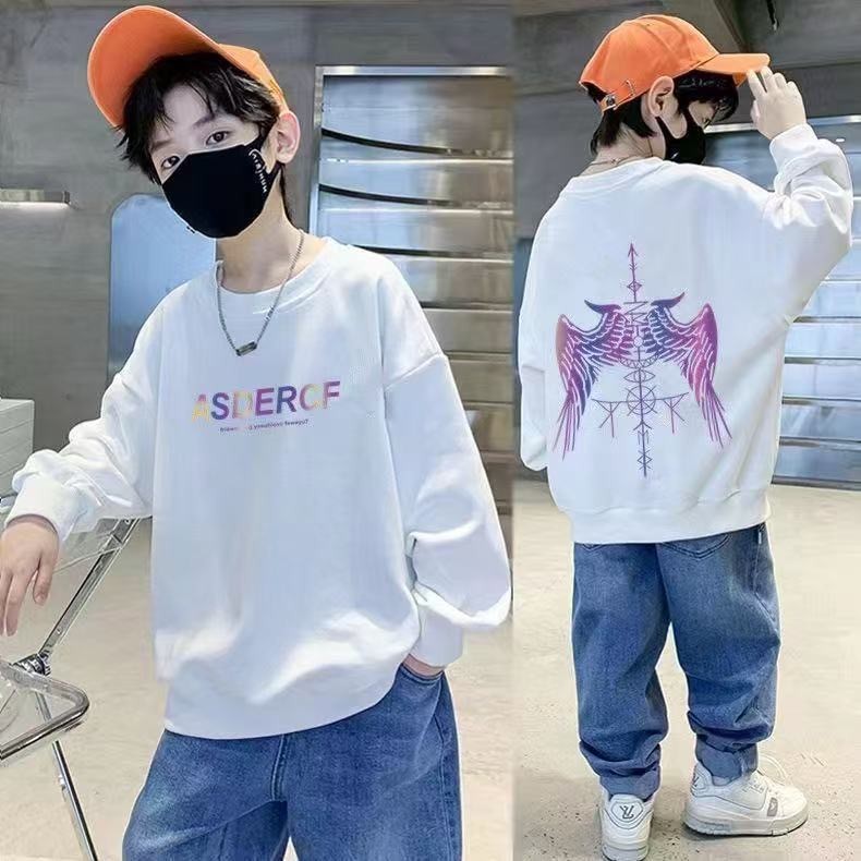 เสื้อสเวตเตอร์ผู้ชายเด็กผ้าบาง รูปที่ 2