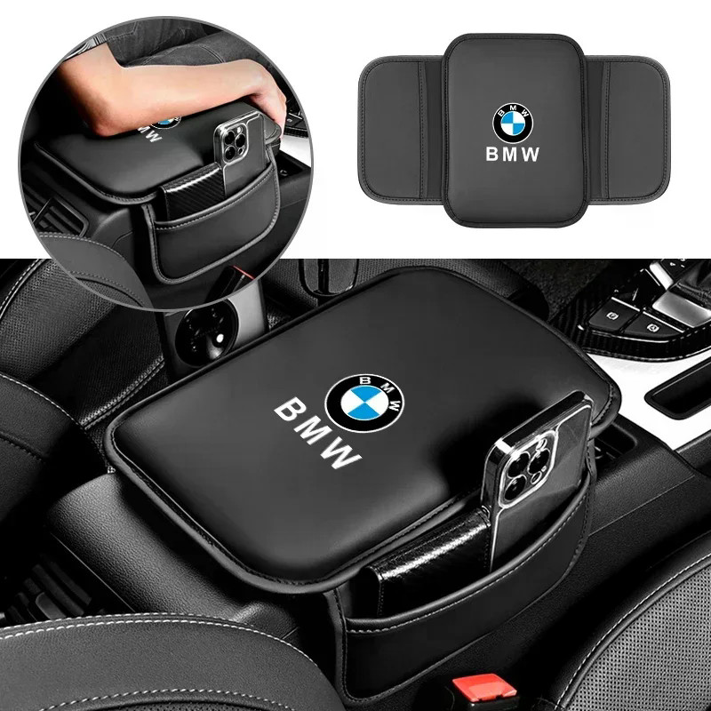 หนังรถที่วางแขนกล่อง Pad Auto Armrest สําหรับ BMW M Power M3 M4 M5 G42 G30 G20 E39 E36 E87 E53 F44 F