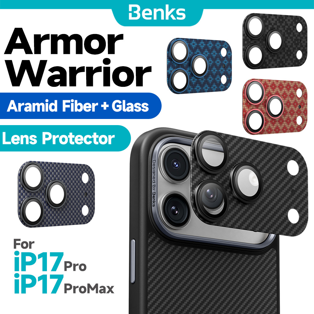[Benks Official] Benks ArmorWarrior ตัวป้องกันเลนส์แบบบูรณาการ Aramid Fiber เสริมโครงสร้างกระจกนิรภัยป้องกันการบรรเทาความคุ้มครองเต็มรูปแบบทนต่อการขีดข่วน