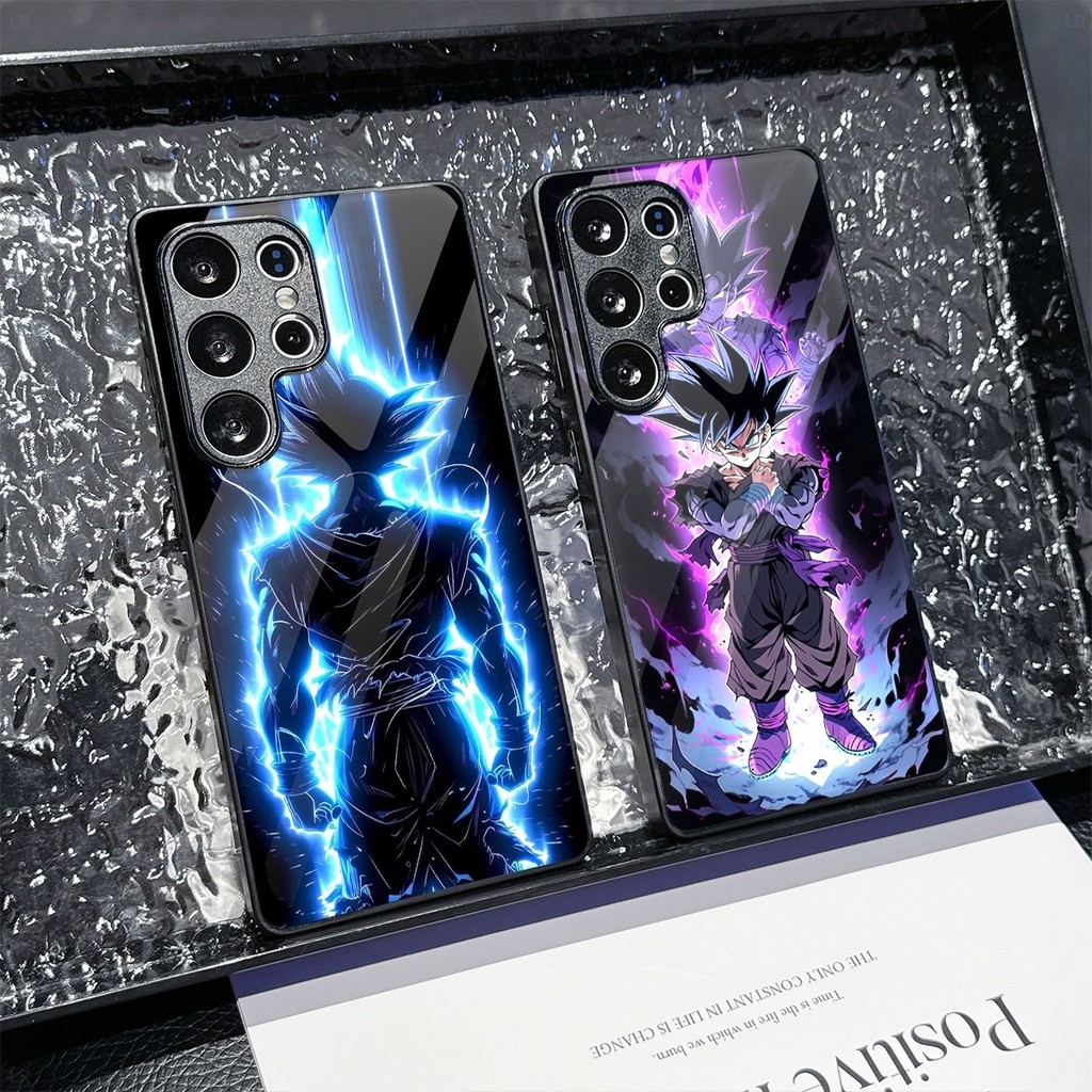 Son Goku ultra instinct 01 แก้วเคสโทรศัพท์สําหรับ Samsung Galaxy S22 S23 S24 S25 Ultra Plus S24FE S2