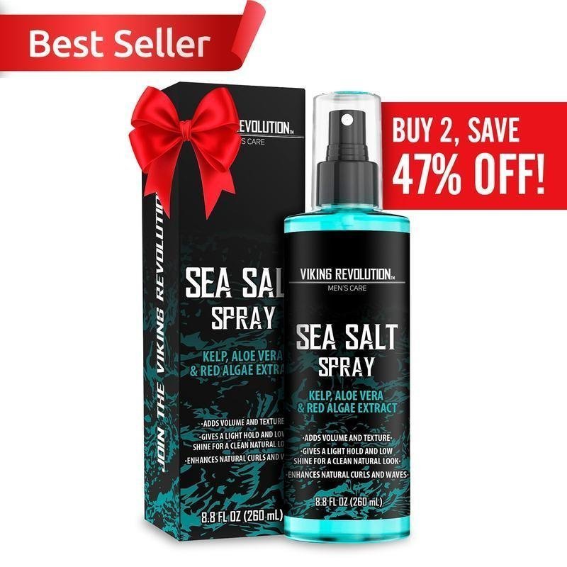 Viking Revolution - Sea Salt Spray for Hair Men - Surf Men Hair Spray to Add Volume & Texture - 8 oz