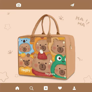 ⭐ส่งจากประเทศไทย⭐กระเป๋าเก็บกระเป๋าเดินทางความจุขนาดใหญ่กลิ้งกระเป๋าเดินทางสักหลาดเดินทางการ์ตูน