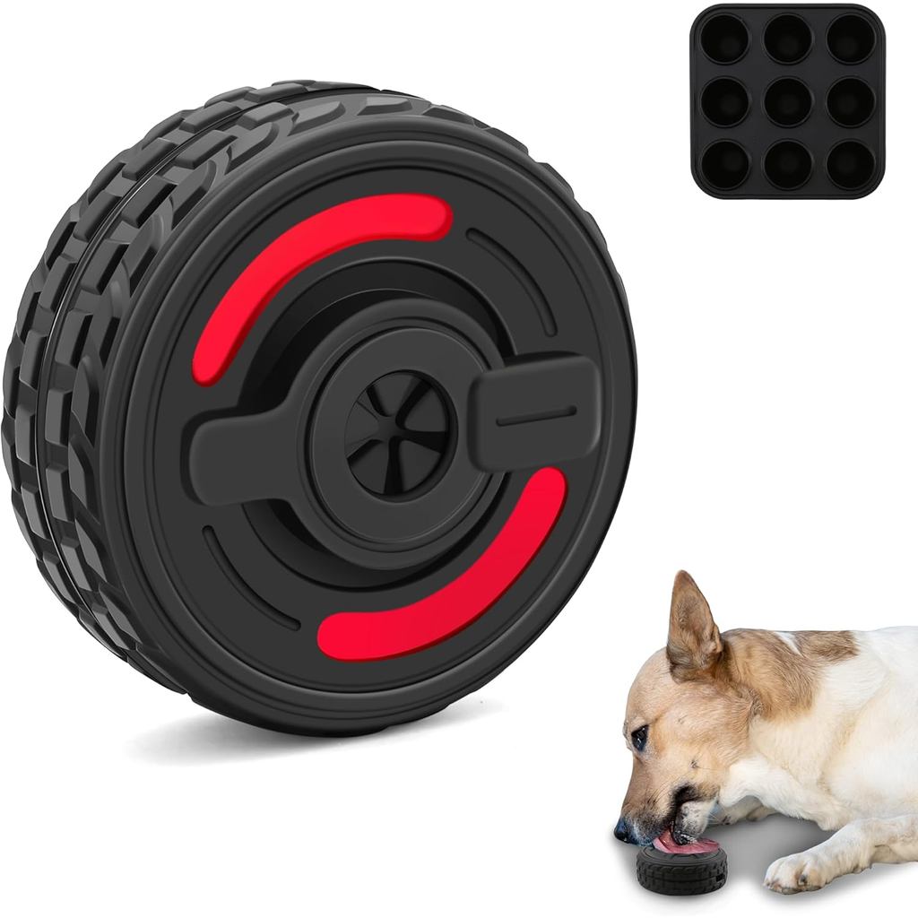 3-in-1 สุนัขรักษาของเล่นสําหรับ Aggressive Chewer,ปริศนาสุนัขยางธรรมชาติ,Bully Stick Holder,แช่แข็งร