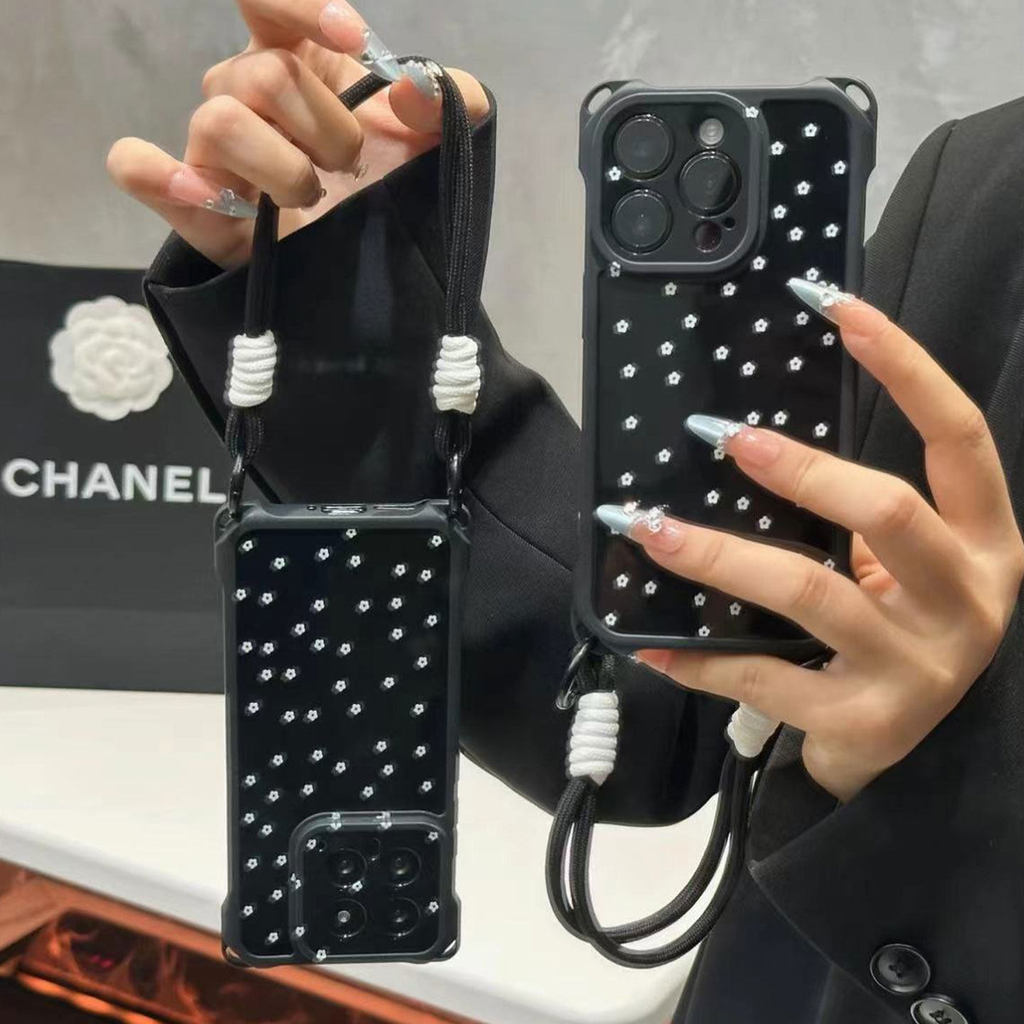 เต็มหน้าจอสีขาวดอกไม้ขนาดเล็กเหมาะสําหรับ Apple 16pro เคสโทรศัพท์ iphone15max Xiaomi 11 Huawei mate7