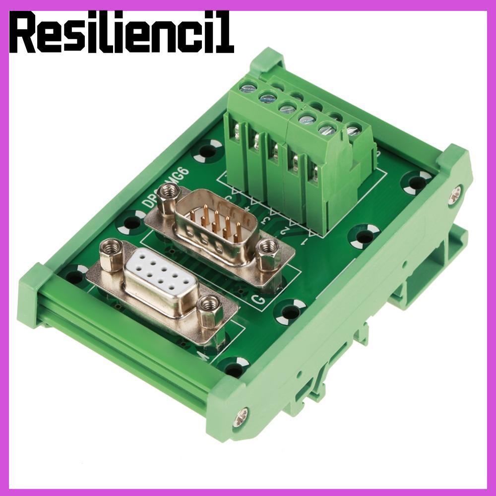 RESILIENCI1 DB9 Breakout Board, DB9-MG6 ชาย/หญิง Connector DB9 DIN Rail Module, การเชื่อมต่อที่เชื่อ