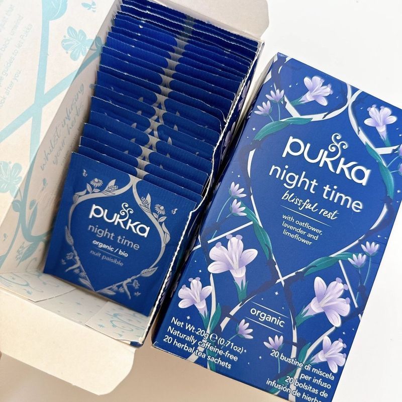 Wang Yibo สไตล์เดียวกันเนเธอร์แลนด์ PUKKA PUKKA ชาสมุนไพร night Time Caffeine-Free 20 ถุงชาขนาดเล็ก 