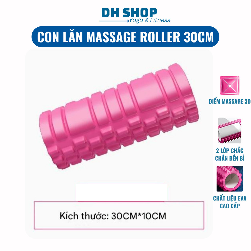 DH SHOP ลูกกลิ้งแบน 30Cm โฟมนวดโยคะ ลูกกลิ้งโฟมยิม