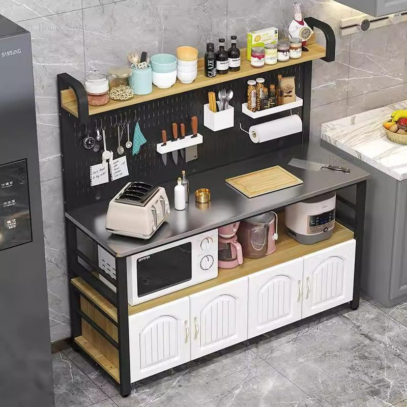 Kitchen Rack Microwave Rack Kitchen Dapur Organizer Narrow Space Rack  Storage Cabinets Shelf Kitche
