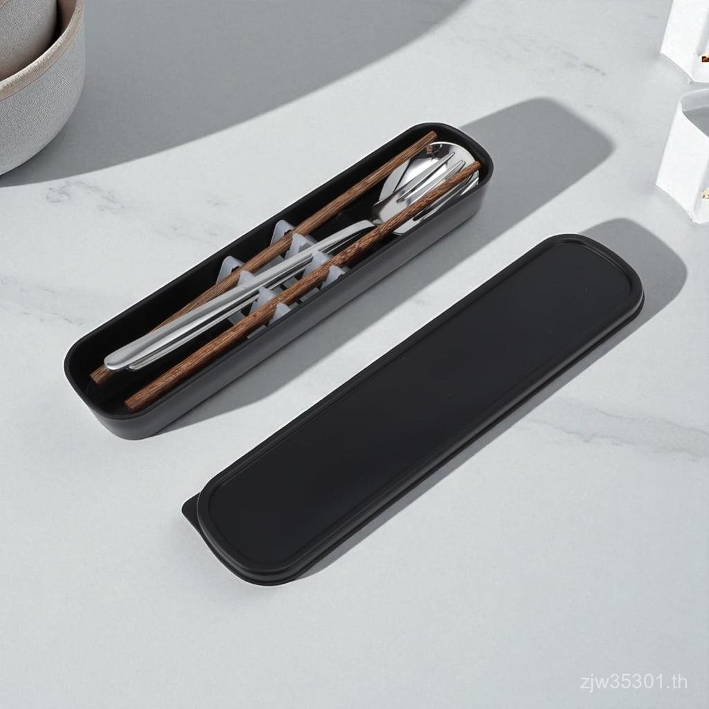 Generic 1 Set Flatware Sets Dishwasher Safe Spoon Fork Chopsticks 3-Piece Set with Box Stainless Ste