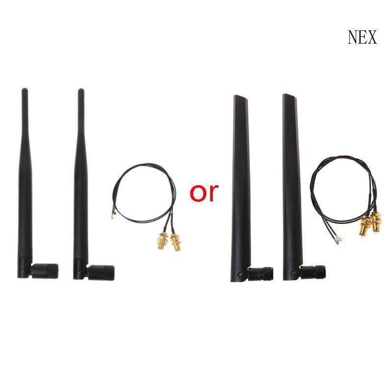 NEX Dual Band WiFi 2 4GHz 5GHz 6dBi RP-SMA เสาอากาศหญิง 30 ซม. U FL ถึง RP-SMA