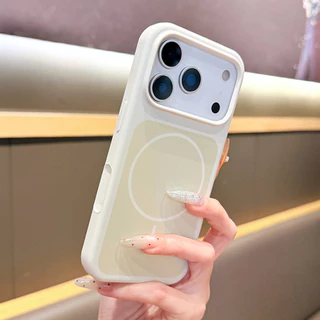 แม่เหล็กสีฟ้าซิลิโคนเหลวเคสโทรศัพท์สําหรับ ไอโฟน 17 มือโปร สูงสุด 16 15 14 13 กันกระแทกป้องกันปลอก