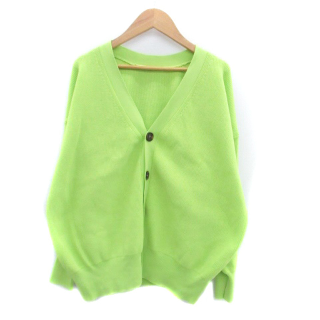 ViS Cardigan Sweater Knit v-neck yellow Direct from Japan Secondhand