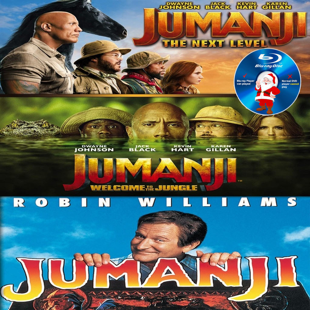 E-BLURAY Jumanji Collection Robin Williams Dwayne Johnson Kevin Hart Jack Black