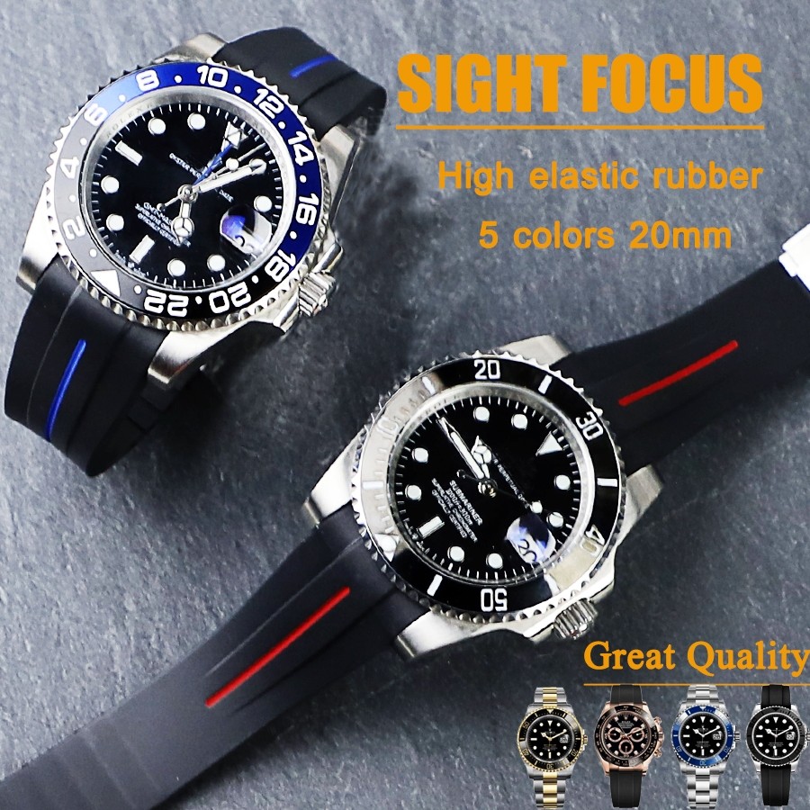 20 มม.โค้งสายนาฬิกาสําหรับ Rolex GMT Master II SUBMARINER Yacht Master II นาฬิกา Dual Time DAYTONA D