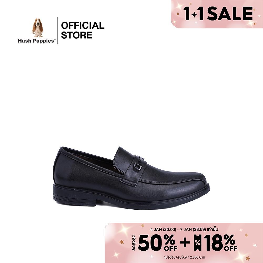 Hush Puppies รองเท้าผู้ชาย รุ่น HP 8HDFPP075A – สีดำ (รองเท้าทางการหนังสังเคราะห์ แบบสวม)