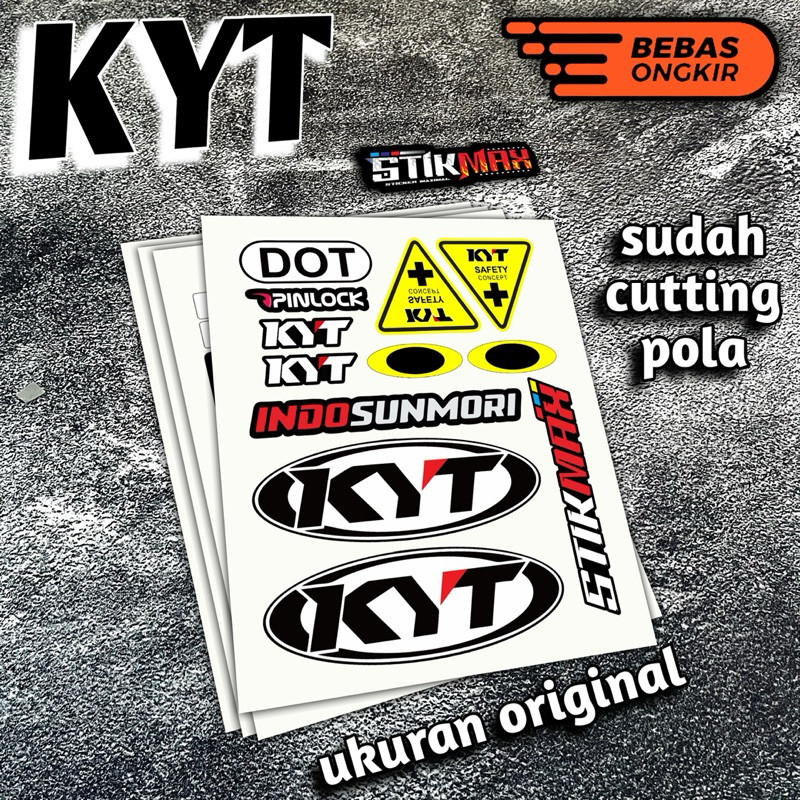 สติ๊กเกอร์หมวกกันน็อค KYT / พร้อมตัดกันน้ํา เคลือบแล้ว เคลือบเงา