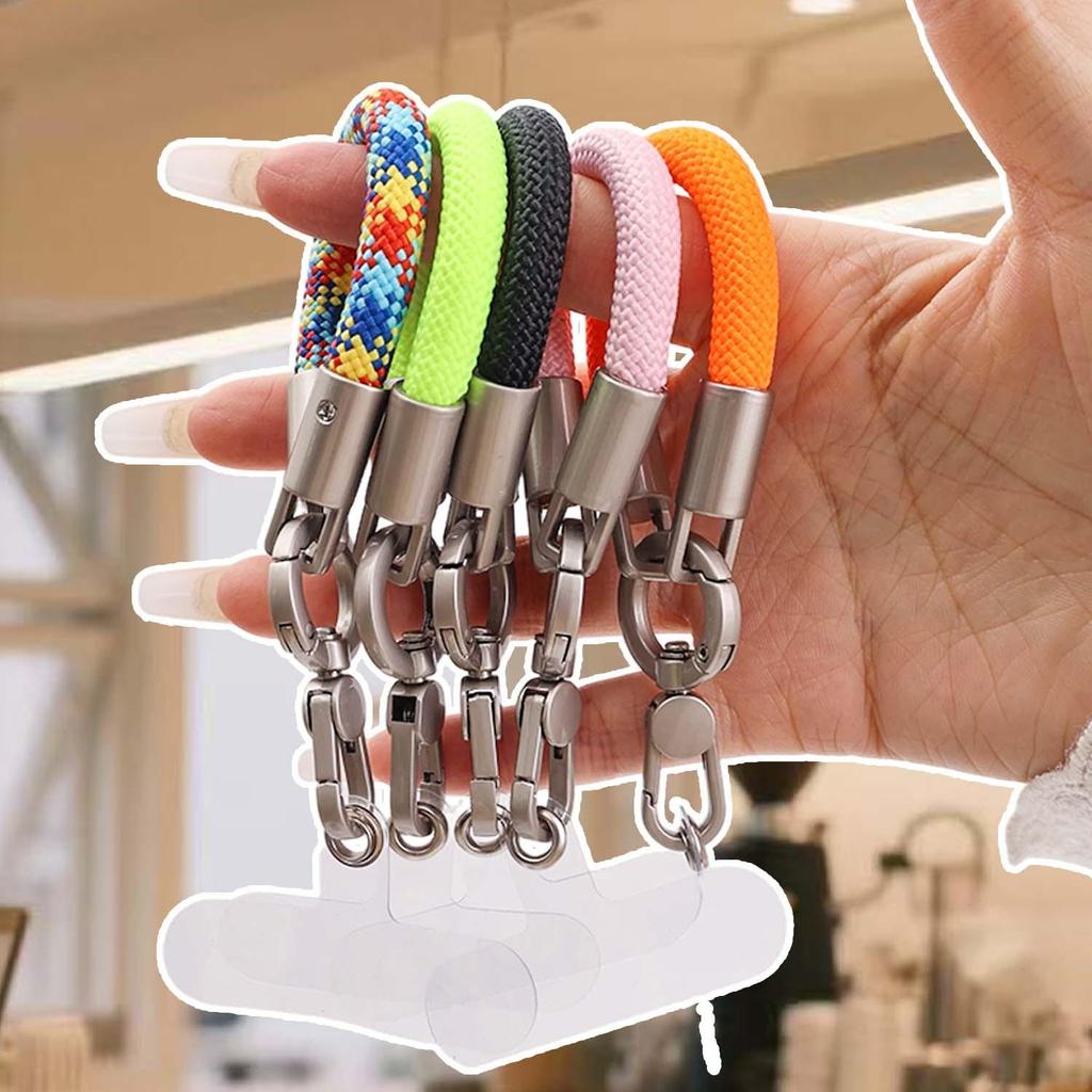 5ชุดสายคล้องโทรศัพท์ป้องกันการสูญหายสําหรับของใช้ประจําวัน | สายคล้องมือหลากสีสั้นพร้อมตะขอโลหะผสมอุปกรณ์เสริมพวงกุญแจสากลออกแบบเชือกที่ทนทานสําหรับโทรศัพท์/คีย์