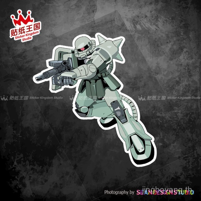 Zaku ii zaku Mobile Suit Gundam Motorcycle Decorative สติ๊กเกอร์สะท้อนแสง