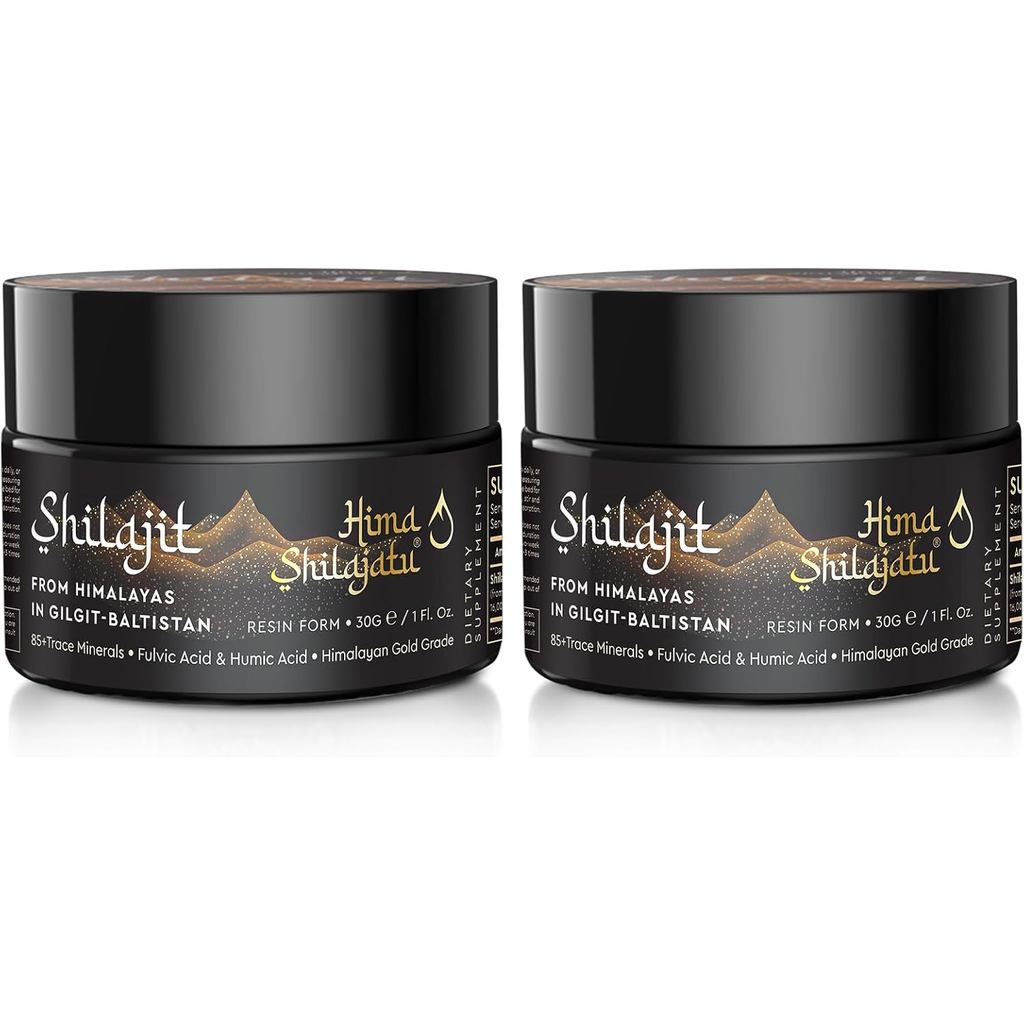 Shilajit Pure Himalayan Organic Shilajit Resin - Gold Grade 100% Purity Shilajit with Fulvic Acid & 