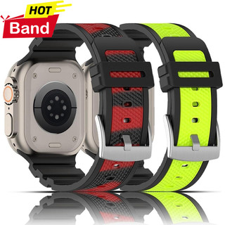 Two-Tone Soft Silicone Band, ผู้ชายสบายๆกีฬานาฬิกาเข็มขัดสําหรับ SE 3 44 มม.45 มม.42 49 มม.Ultra 3/2/1 46 มม.S11 S10 S9876543