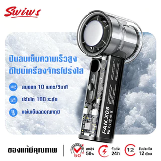 พัดลมพกพาขนาดเล็ก ปรับความเร็วลมได้ 100 ระดับ พัดลมพกพา พัดลมเทอร์โบแรงที่สุด ลมแรง เย็นเร็ว หน้าจอ LED