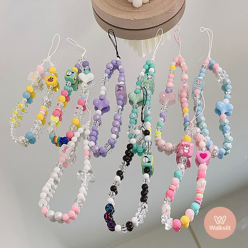 [✅สินค้าเทรนด์ ] สร้อยข้อมือโทรศัพท์ การ์ตูนน่ารัก หัวใจสุดน่ารัก พรีเมี่ยม ทนทาน กันสิ่งสกปรก หลากสี ใช้งานได้ทุกรุ่น
