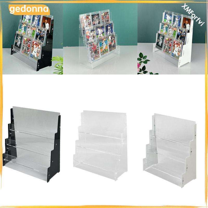 [gedonna] Display Shelf Hold 12 Cards Organizer Tabletop Storage Shelf Trading Card Display Stand สํ