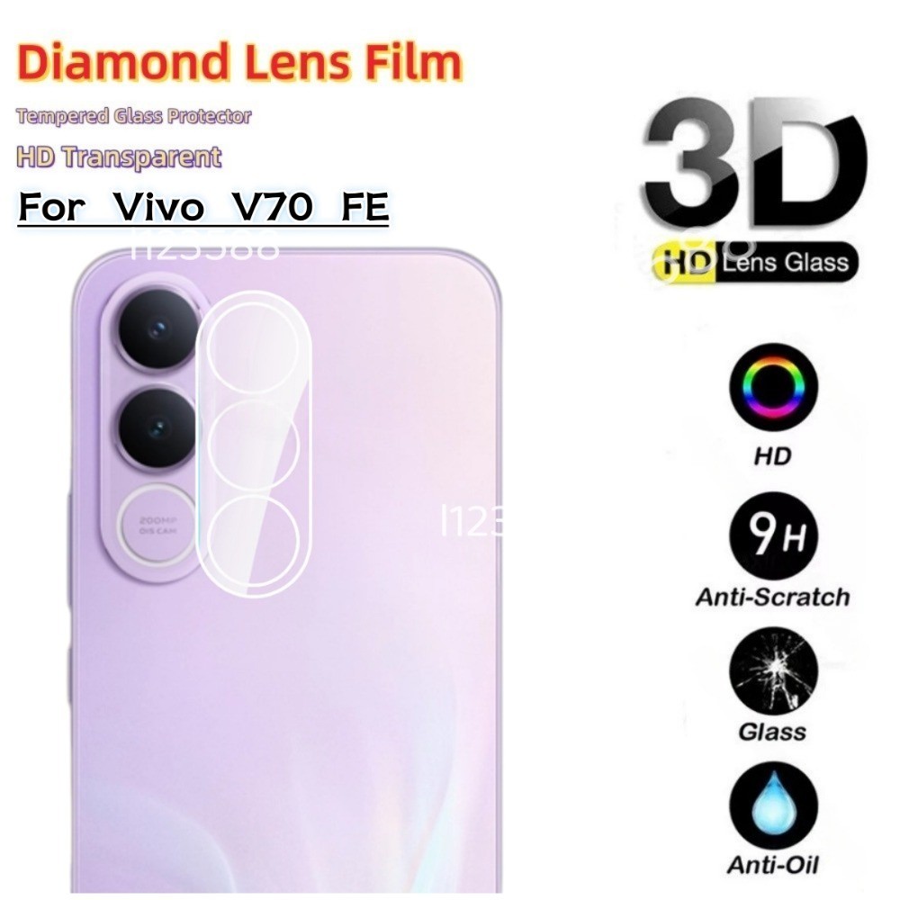 3Dกล้องเลนส์ป้องกันฟิล์มสําหรับVivo V70 FE Lite V70FE V70LITE 5G VivoV70 VivoV70ELite VivoV70FE 5G 2026 เลนส์ฟิล์มกระจกนิรภัยป้องกันหน้าจอ